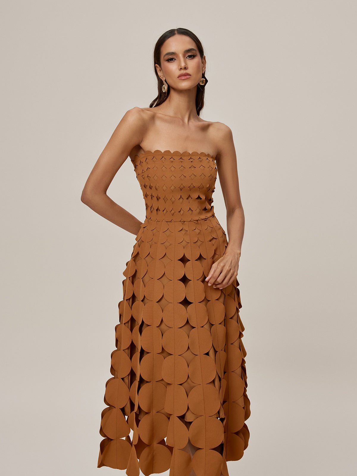 Onslow Strapless Cutout Midi Dress