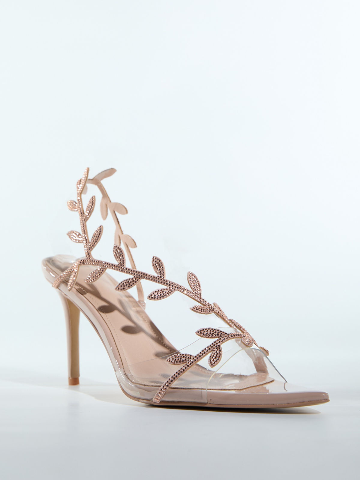 Lorana Leaf Rhinestone Sandals In Gold