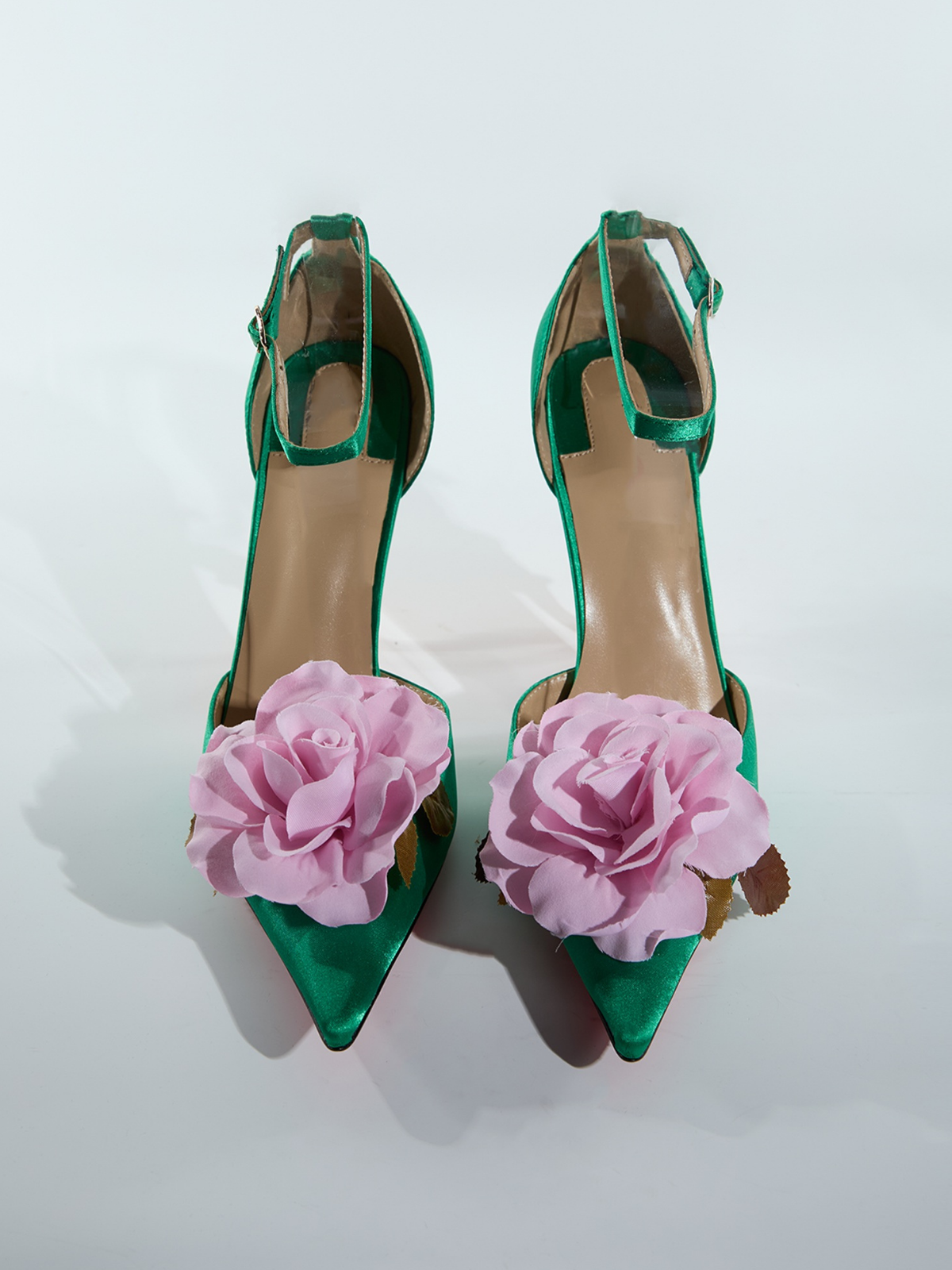 Lolotea Flower Satin Heels