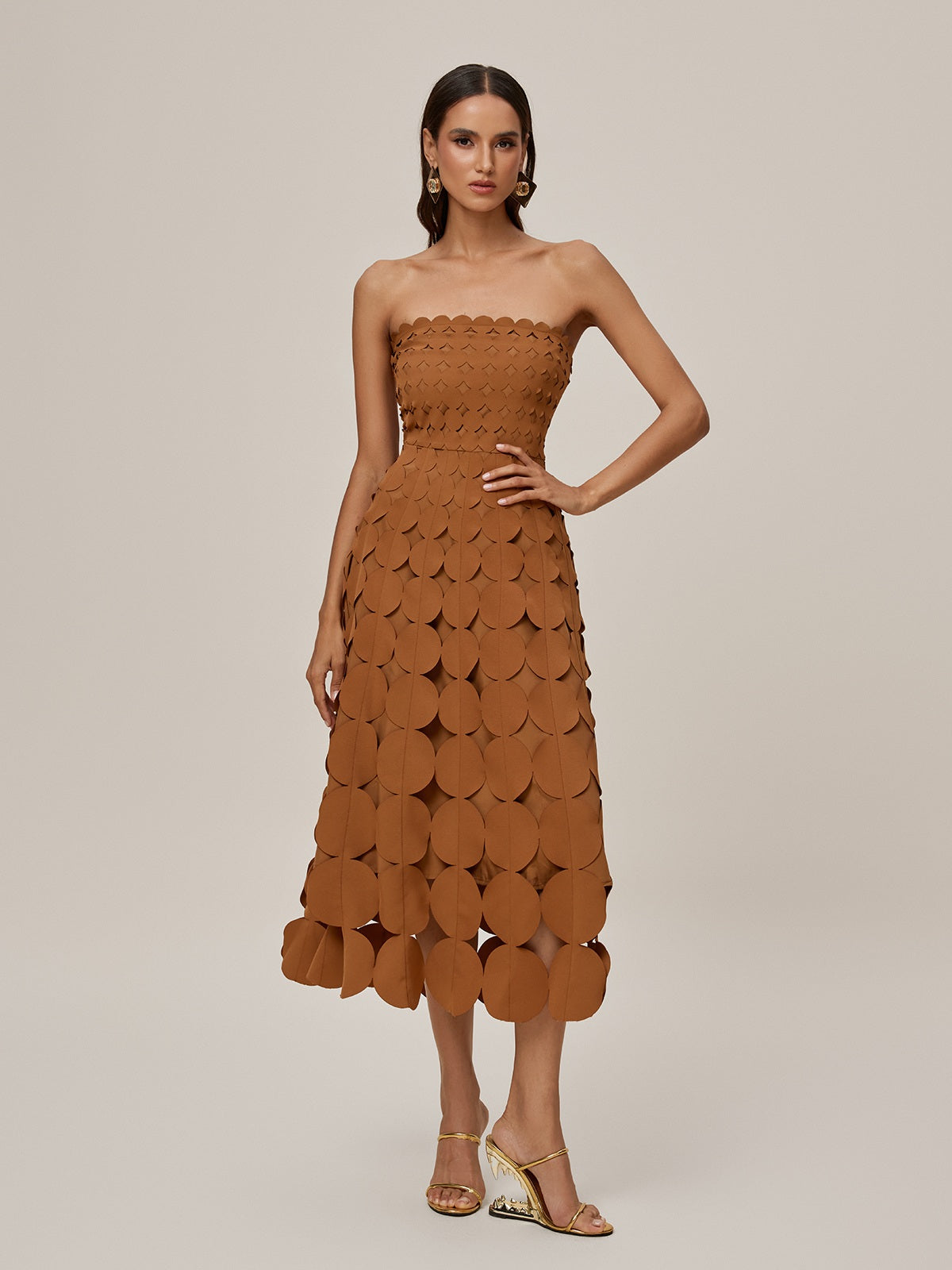 Onslow Strapless Cutout Midi Dress