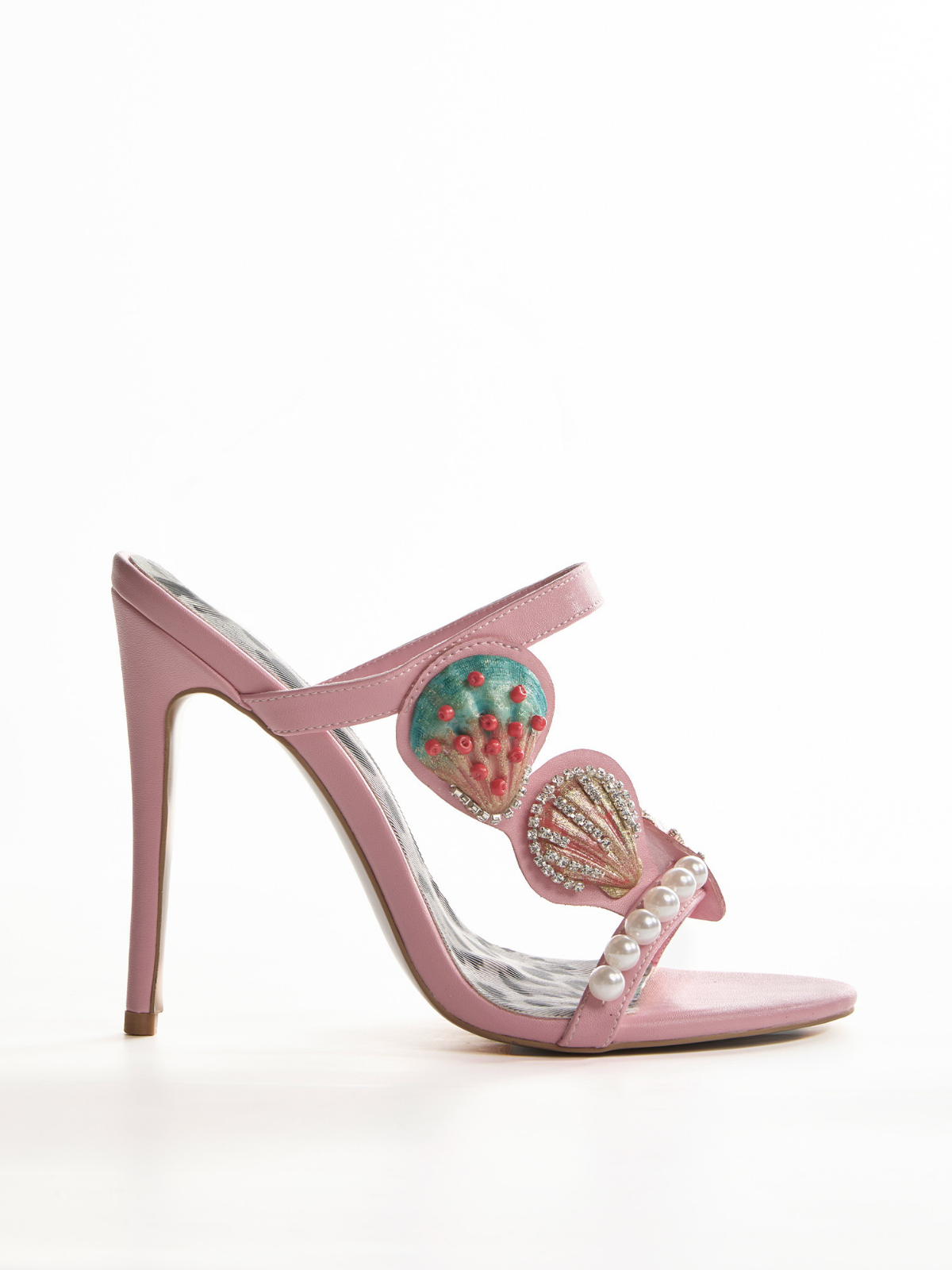 Lokesh Shell Pearl Leopard Sandals