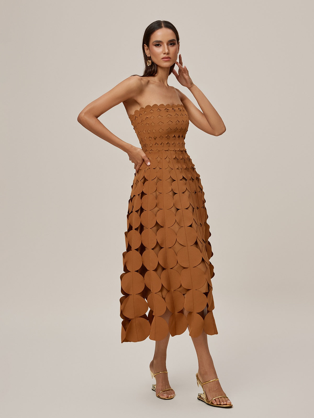 Onslow Strapless Cutout Midi Dress