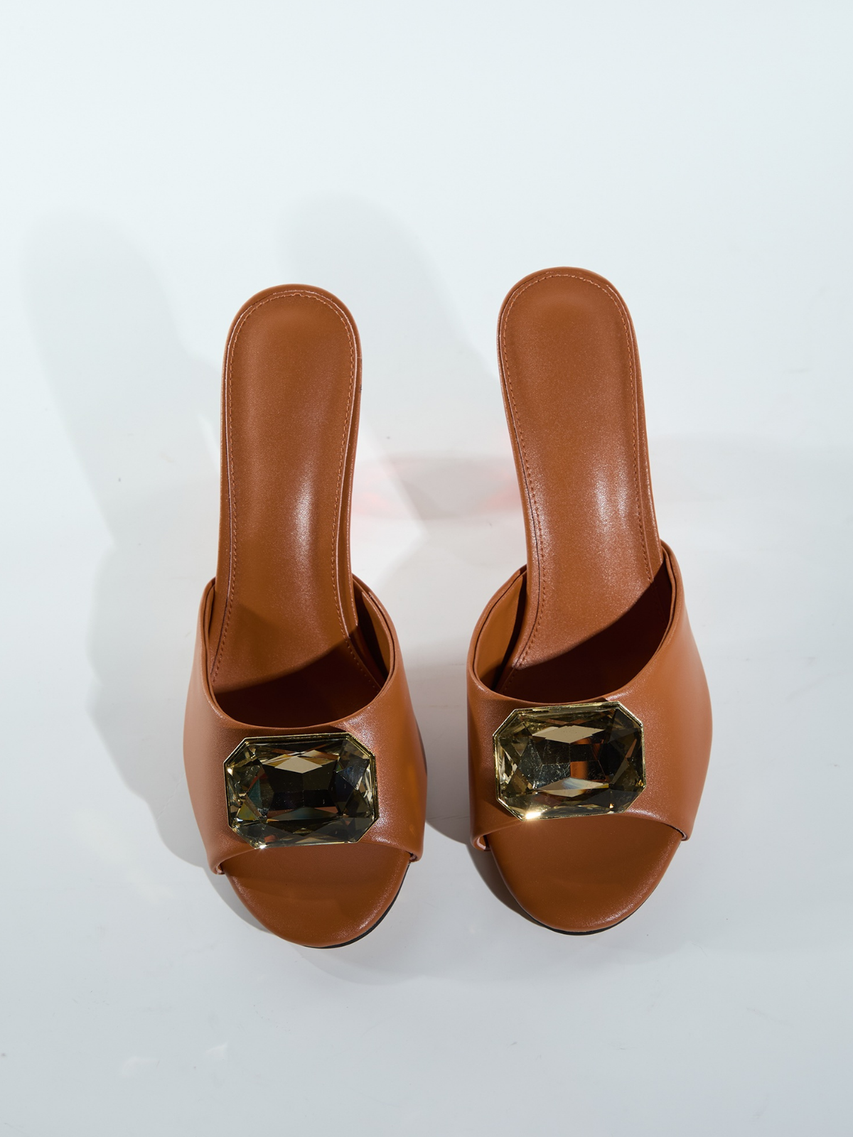 Lorant Crystal Leather Sandals
