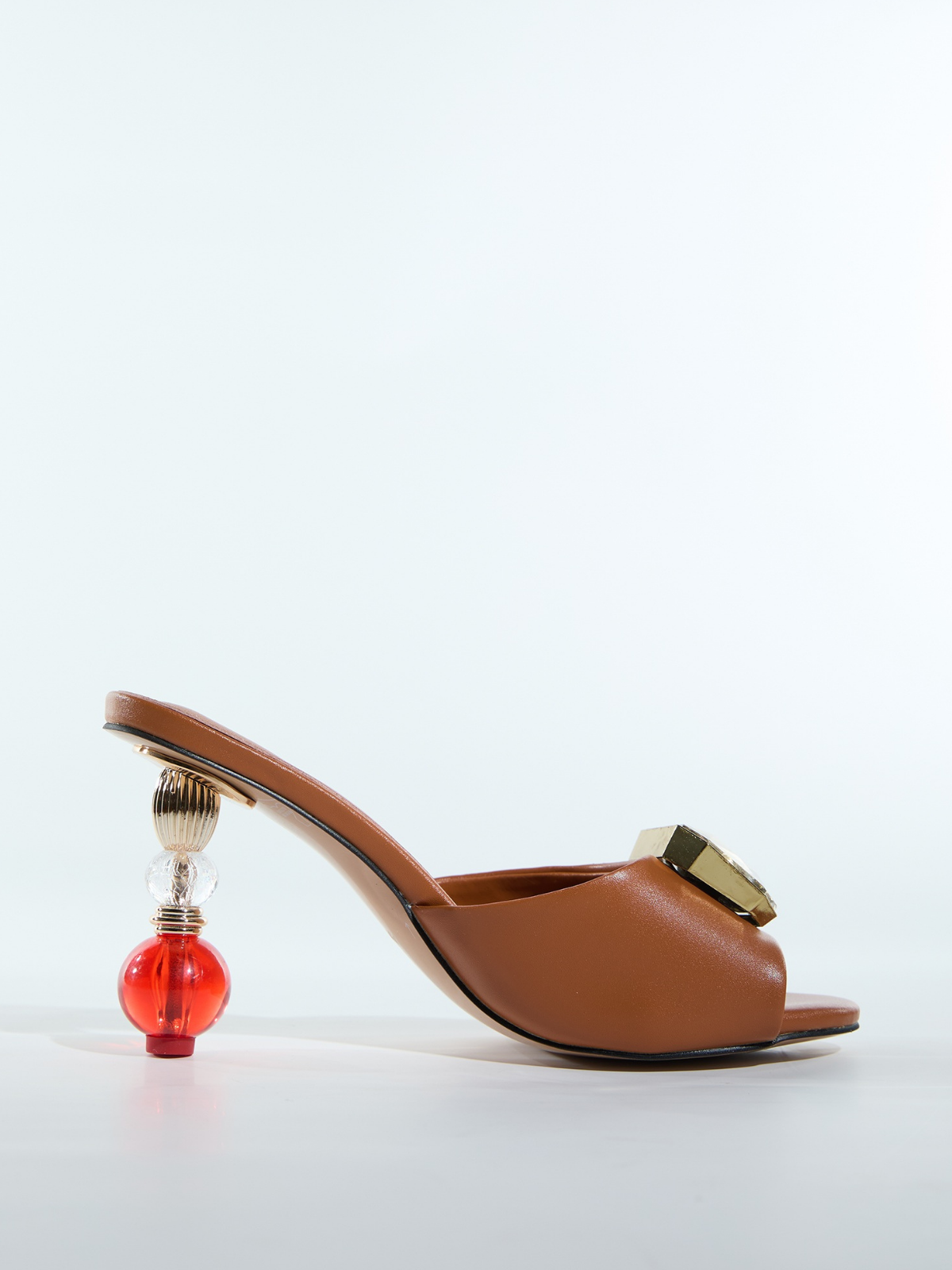 Lorant Crystal Leather Sandals