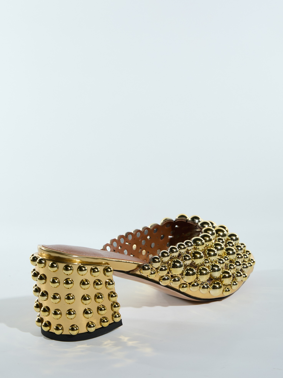 Lolek Bead Metallic Sandals